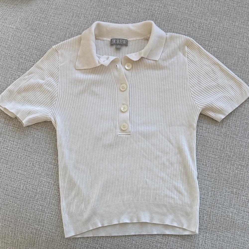 J. Crew women’s Polo in Soft Cream